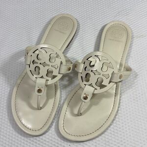 Tory Burch Miller Patent Leather Thong  Sandals size 9